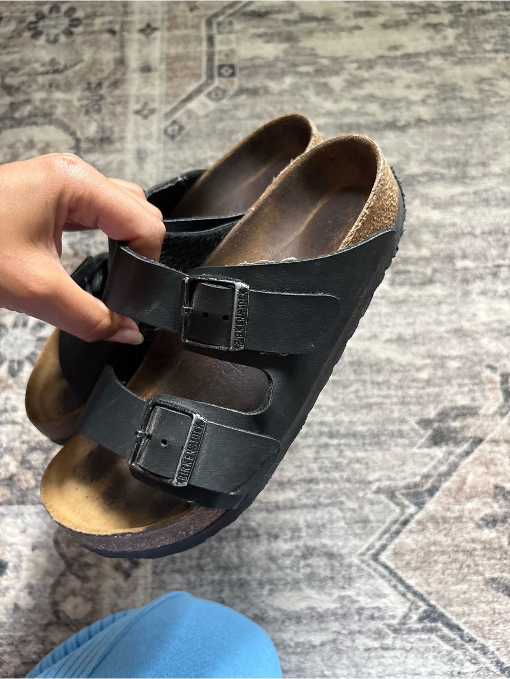 Birkenstock Arizona sandals size 35 in black leather - Picture 7 of 9